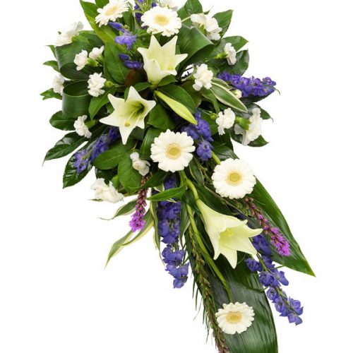 Purple and White Lily Spray