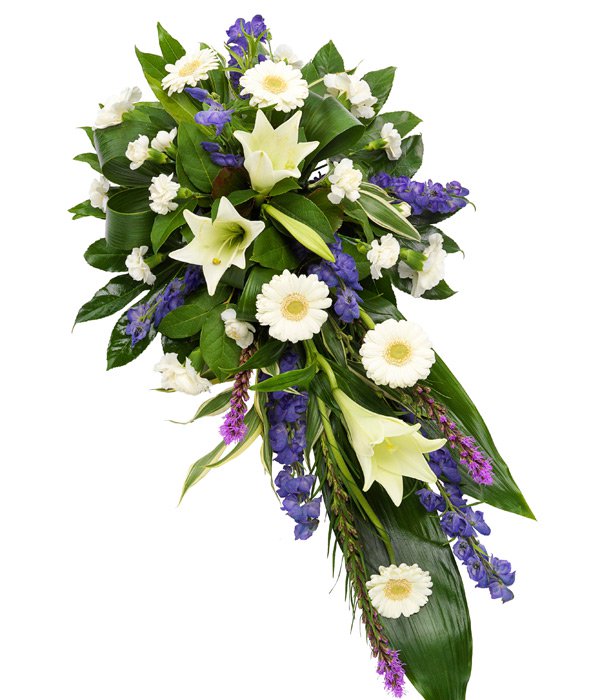 Purple and White Lily Spray