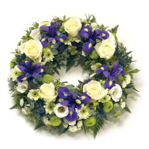 Purple and White Wreath
