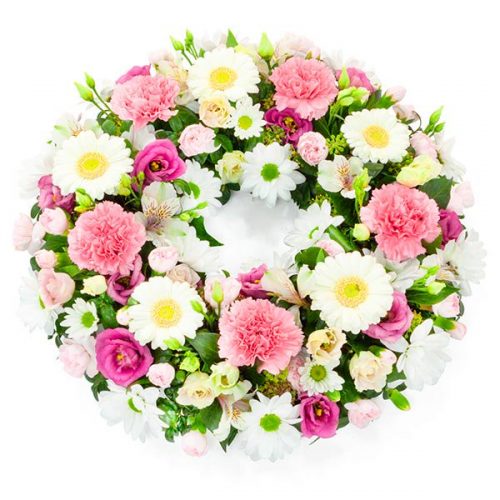 Pink and White Wreath