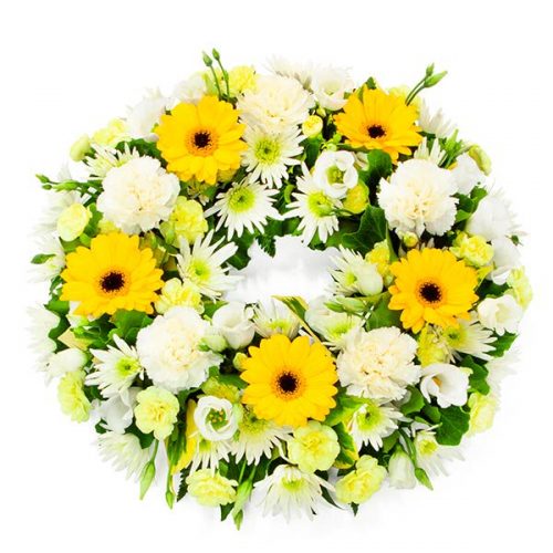 Yellow and White Wreath