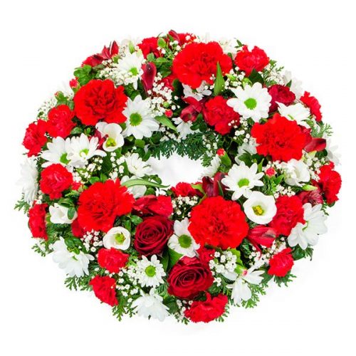 Red and White Wreath