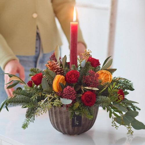 Classic Christmas Candle Arrangement